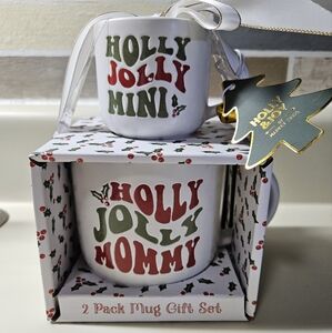 Holly Jolly Mommy and Mini Mug Set